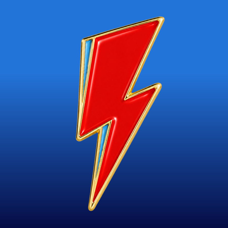 Ziggy Lightning Bolt -  Enamel Pin