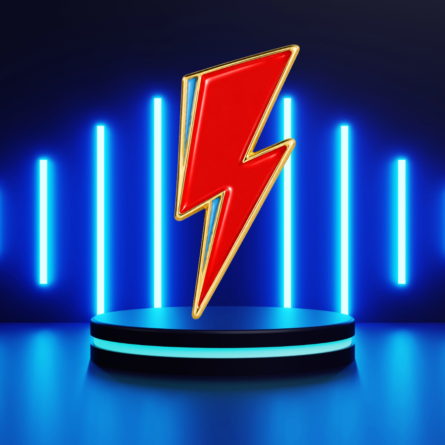 Ziggy Lightning Bolt -  Enamel Pin