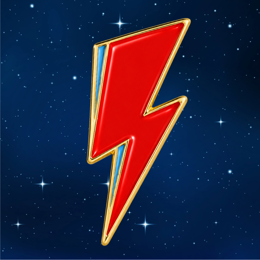 Ziggy Lightning Bolt -  Enamel Pin