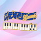 Piano Keys & Musical Cat -  Enamel 2 Pin Set