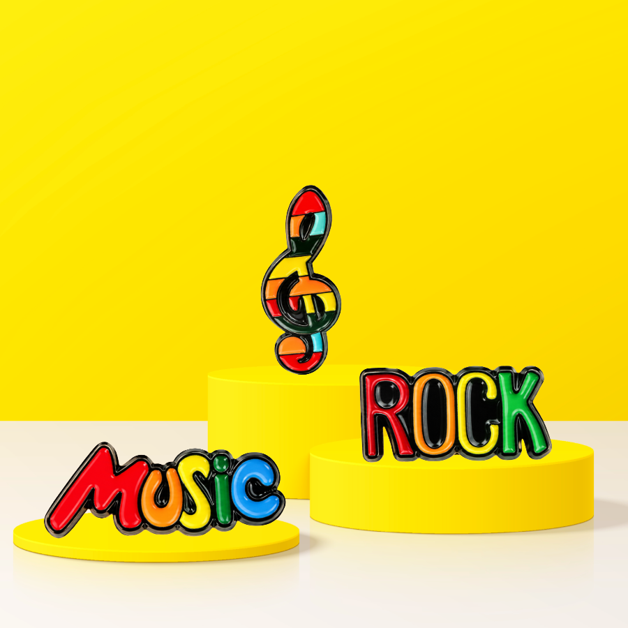 Colourful Music - 3 Enamel Pin Set