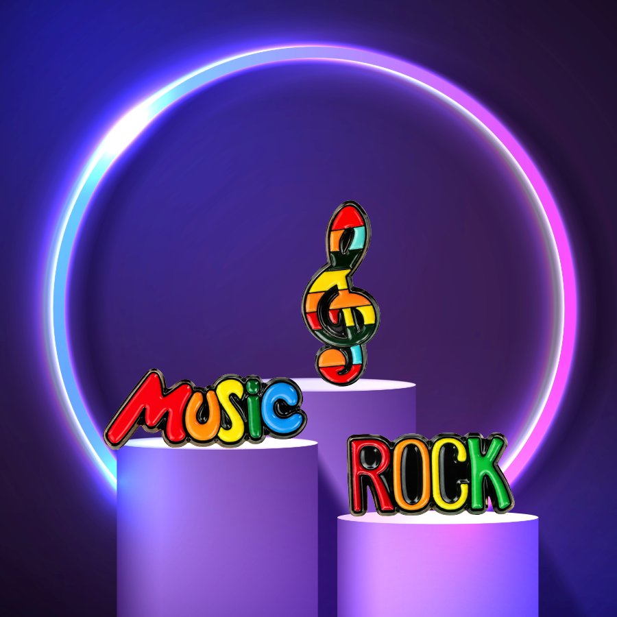 Colourful Music - 3 Enamel Pin Set
