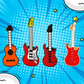 Guitar Enamel Pin Pack - 4 Piece Guitar Pin Set