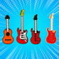 Guitar Enamel Pin Pack - 4 Piece Guitar Pin Set