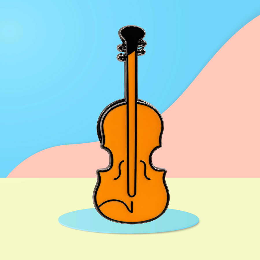 Stylised Violin - Enamel Pin