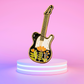 Vintage Floral Enamel Guitar Pin