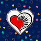 Piano Heart Enamel Pin