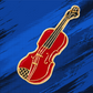 Red and Gold Violin- Enamel Pin