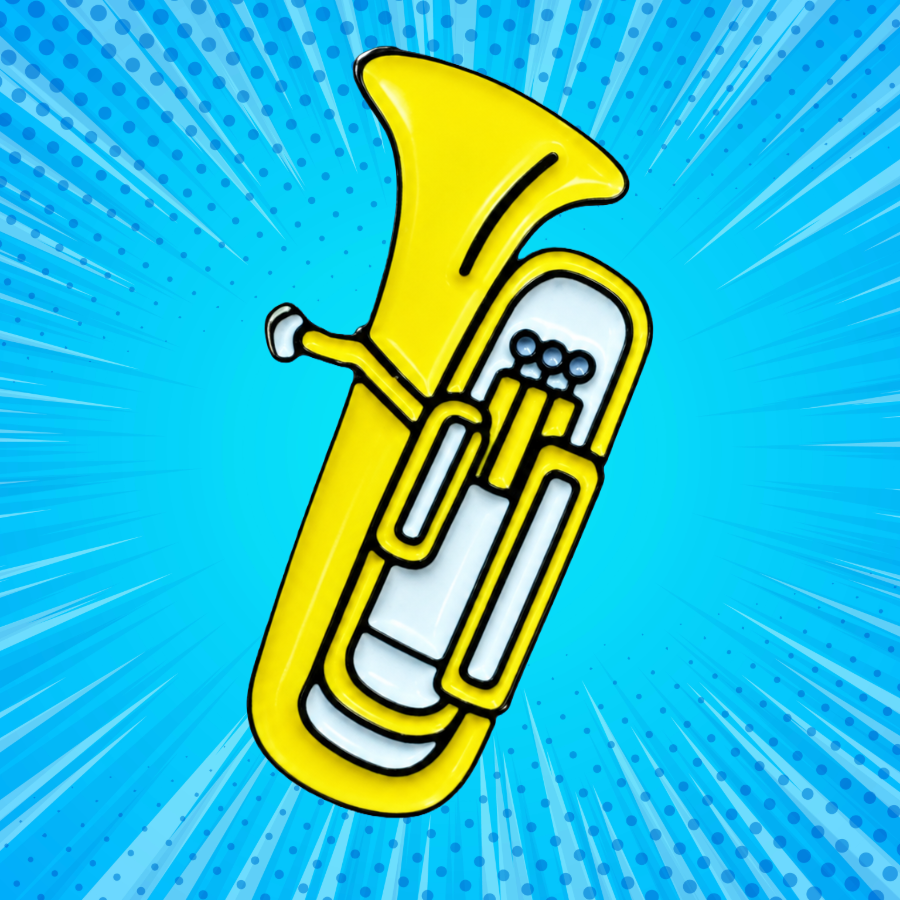 Yellow Tuba Enamel Pin