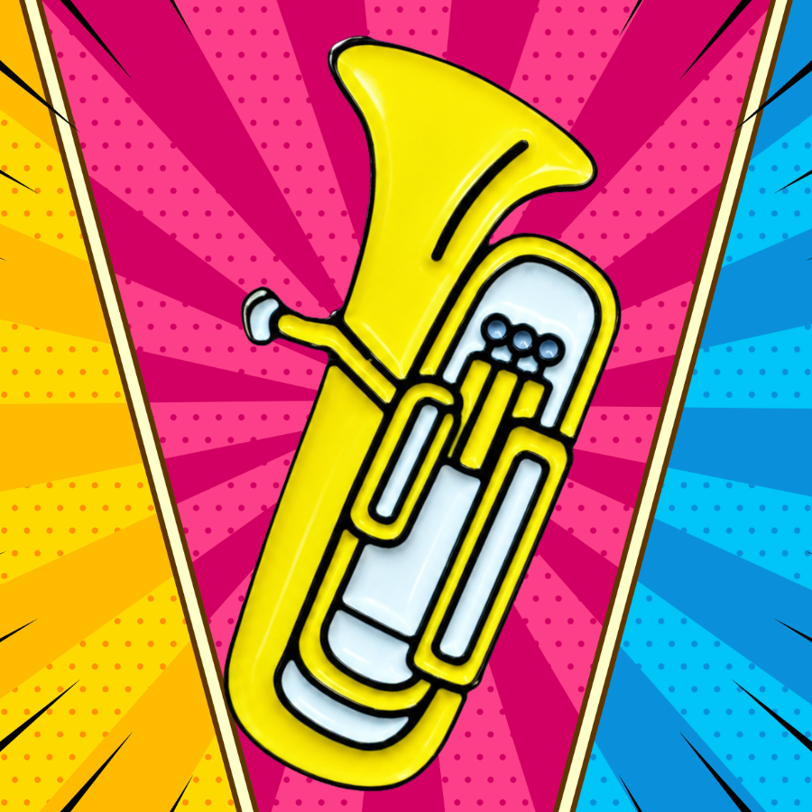 Yellow Tuba Enamel Pin