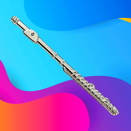 Silver Flute Mini Pin