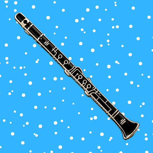 Clarinet Mini Pin (Black and Silver)