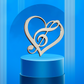 Silver Treble Clef Heart Lapel Pin