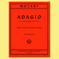 Mozart - Adagio E Major K. 261 Violin with Piano Book