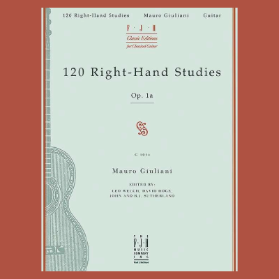 Mauro Giuliani - 120 Right Hand Studies Op 1A For Guitar Book