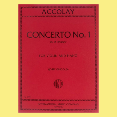 Jean Batiste Accolay - Concerto No. 1 in A Minor for Violin and Piano Book