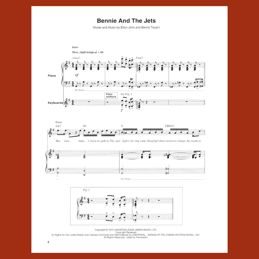 Elton John Keyboard Book (2nd Edition) - 20 Hit Songs