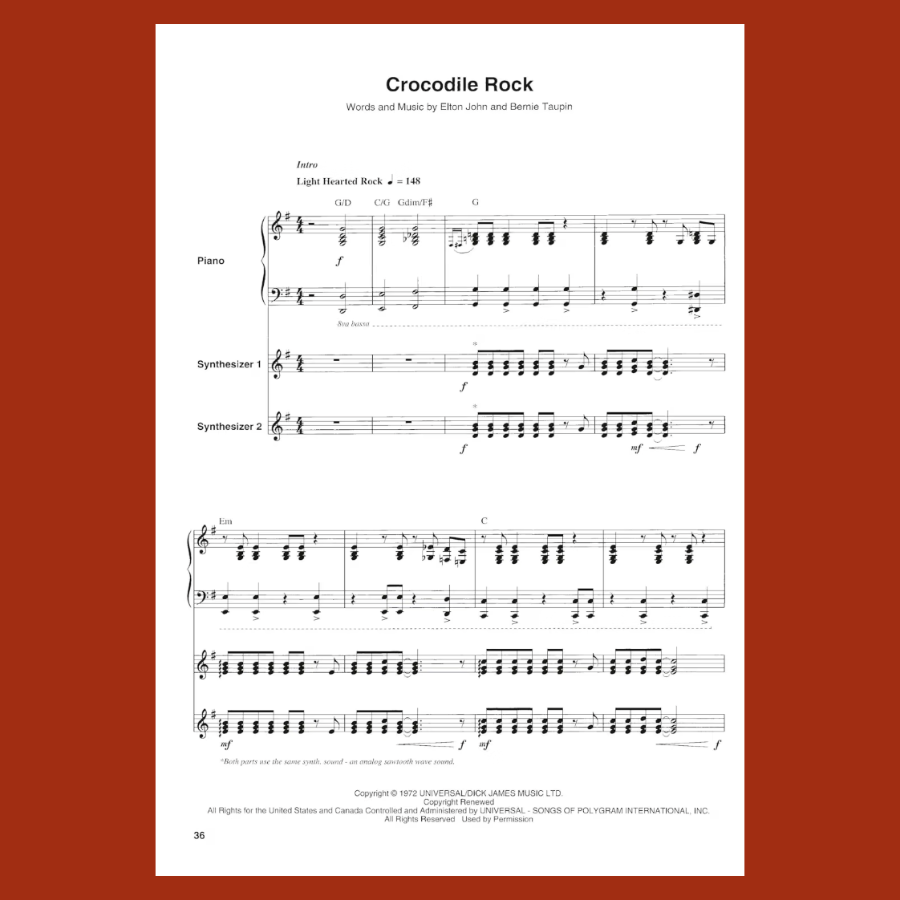 Elton John Keyboard Book (2nd Edition) - 20 Hit Songs