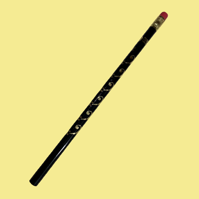 Pencil Black & Gold -  Bass Clef Design