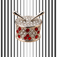 Silver Rhinestone Snare Drum Mini Pin