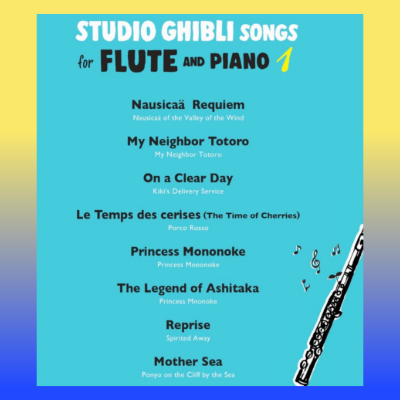 Joe Hisaishi  - Studio Ghibli Songs  - For Flute and Piano Book (Intermediate)