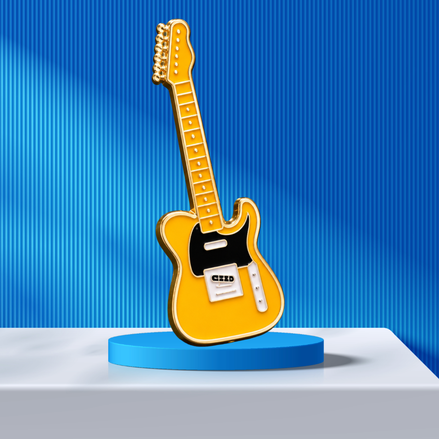 Electric Guitar Enamel Pin Set – 4 Pack