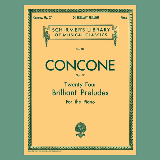 Concone - 24 Preludes Op 37 For Piano Sheet Music