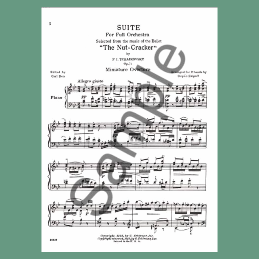 Tchaikovsky - The Nutcracker Suite Op 71A Piano Book