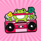 Frogger Boom Box Enamel Pin