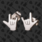 Mini Metal Hands Stud Earrings (316L Stainless Steel)