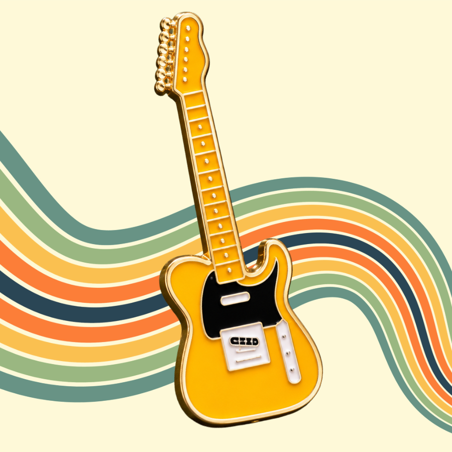 Tele Style Guitar Enamel Pin