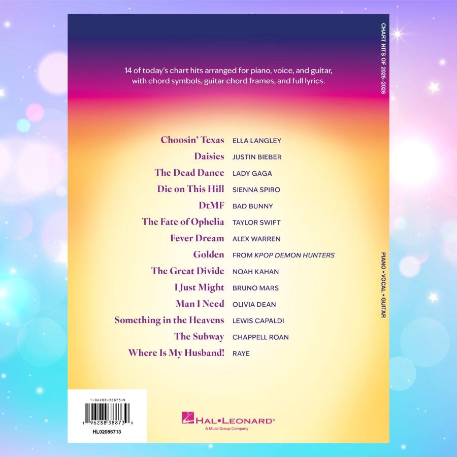 Chart Hits 2025-2026 - Piano/Vocal/Guitar Songbook (14 Hit Songs)