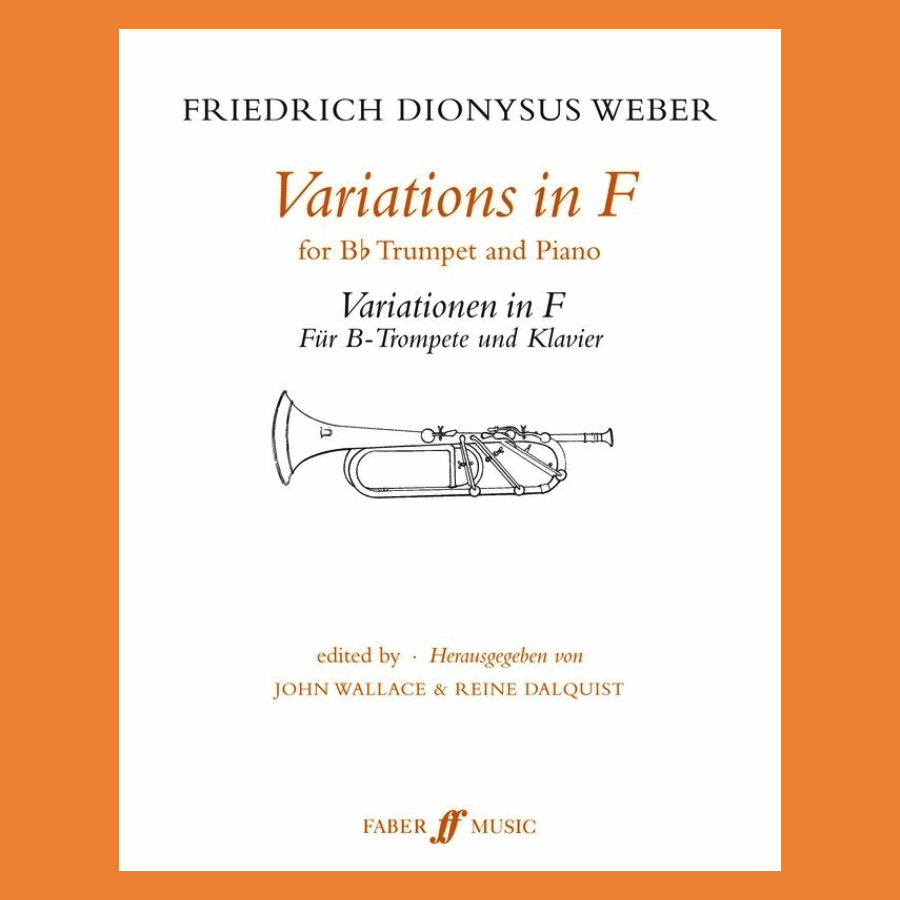 Friedrich Dionysus Weber - Variations in F for Bb Trumpet and Piano Book