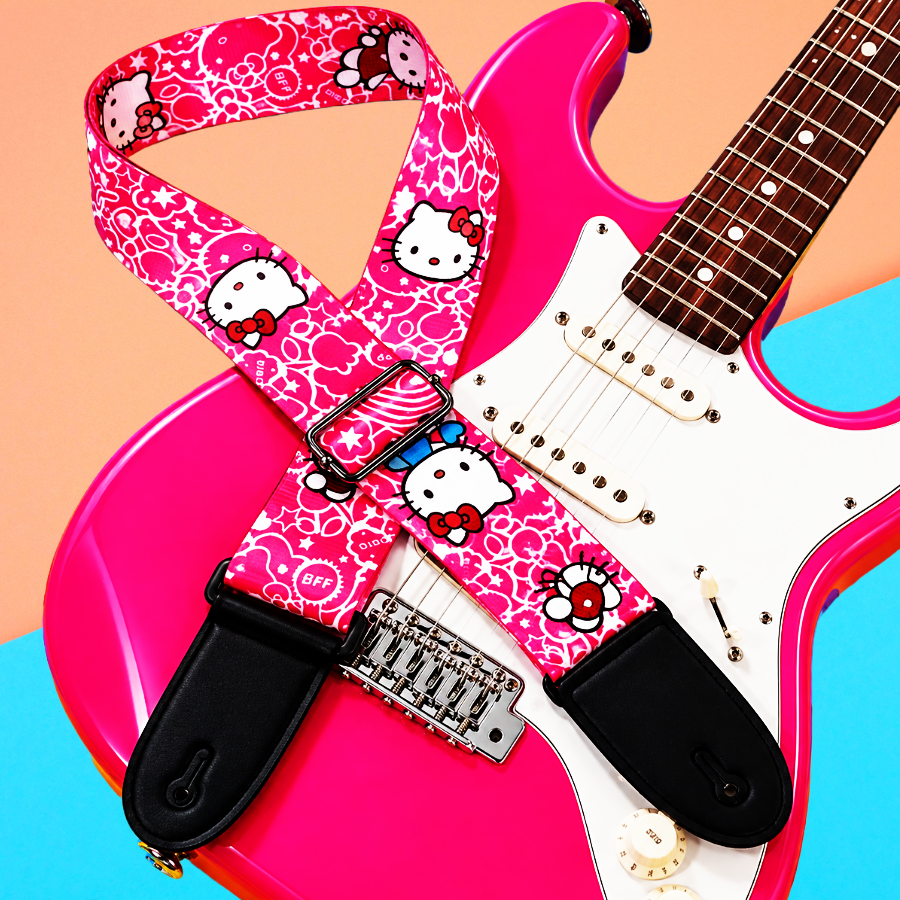 Kitty Pink Guitar Strap