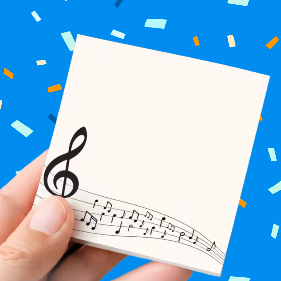 Music Notes Self-Adhesive Square (50 Sheets)