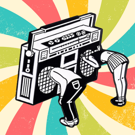 Retro Stereo - Enamel Badge