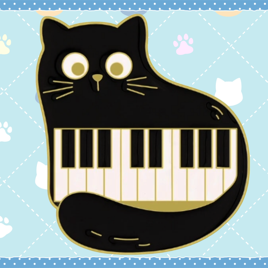 Keyboard Kitty - Enamel Badge (3.0cm)