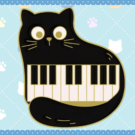 Keyboard Kitty - Enamel Badge (3.0cm)