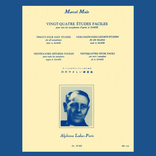 Marcel Mule -24 Études Faciles d'Apres Samie Saxophone Book