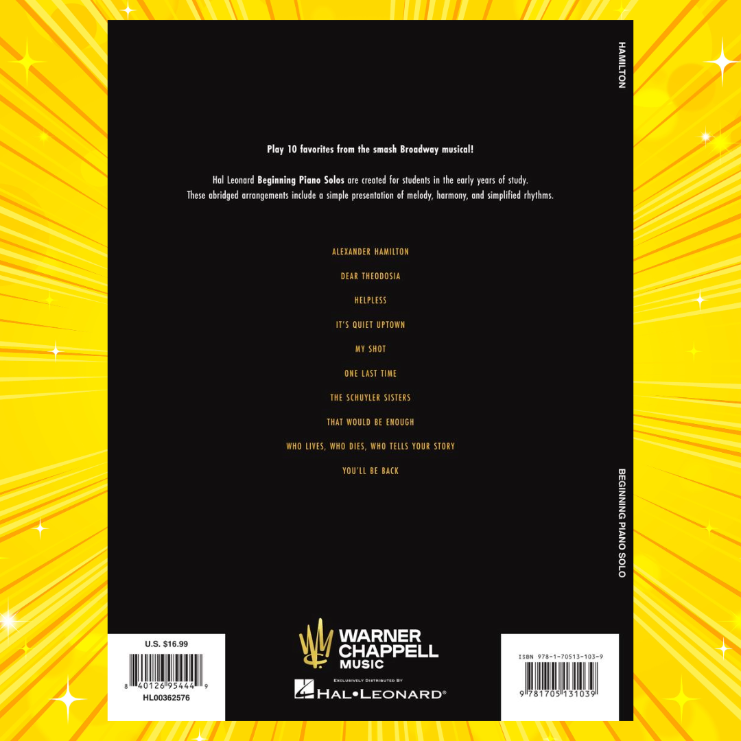 Hamilton - Beginning Piano Solo Book (10 Unforgettable Songs)