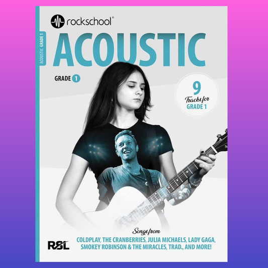 Rockschool Acoustic Guitar Grade 1 (2026) Book with Online Audio NEW
