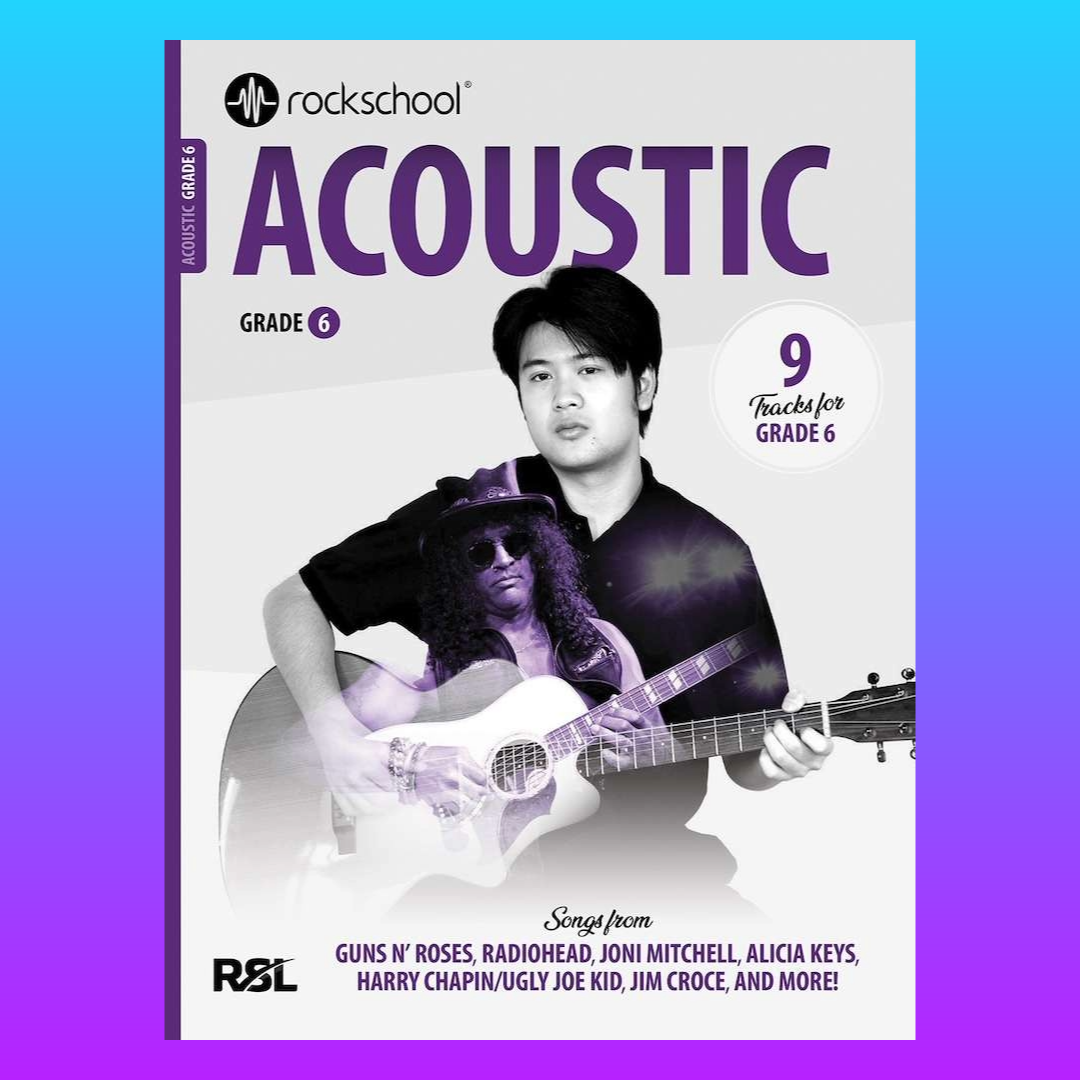 Rockschool Acoustic Guitar Bundle Pack A - Full Set (Debut -Gr 8) 9 Books - New 2026 (PREORDER NOW)