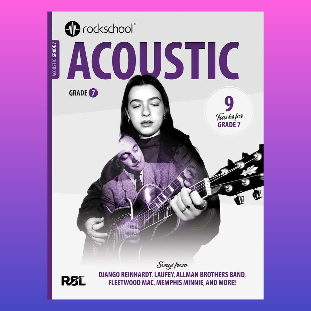 Rockschool Acoustic Guitar Bundle Pack A - Full Set (Debut -Gr 8) 9 Books - New 2026 (PREORDER NOW)