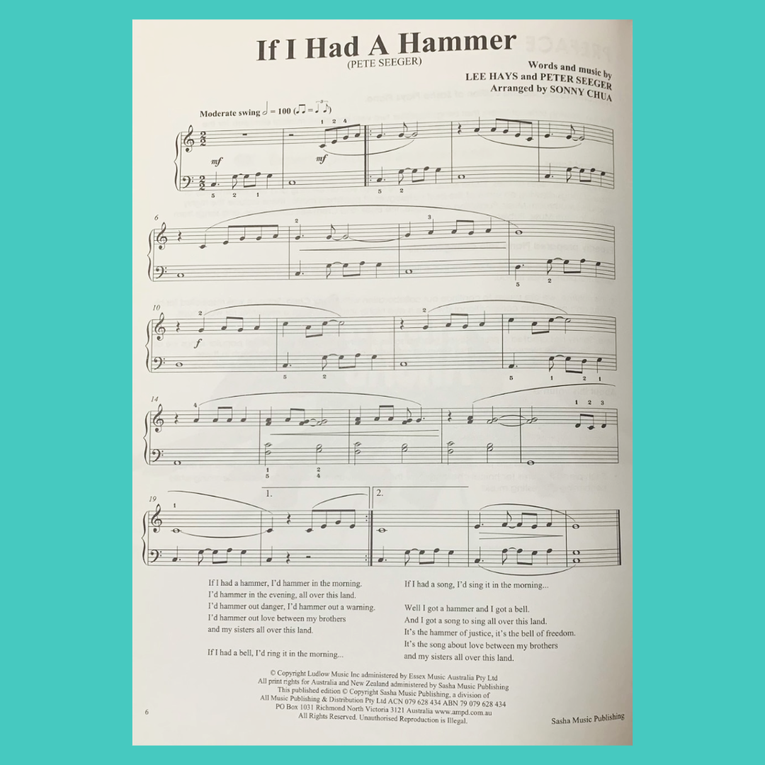 Sasha Plays Piano Beginner To Intermediate 2 (Crowded House, Nina Simone, John Williamson and more)