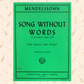Felix Mendelssohn - Song Without Words D Major Opus 109 for Viola/Piano