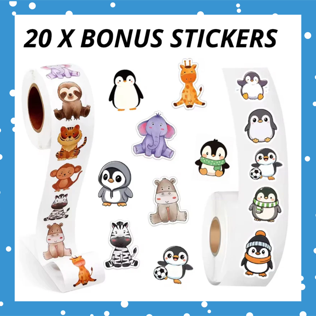Musically Gifted - Penguins & African Animals 20 Week Music Practice Chart with Stickers