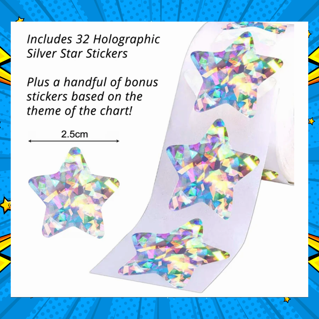 Musically Gifted - Space Quest A3 Music Practice Chart with Stickers