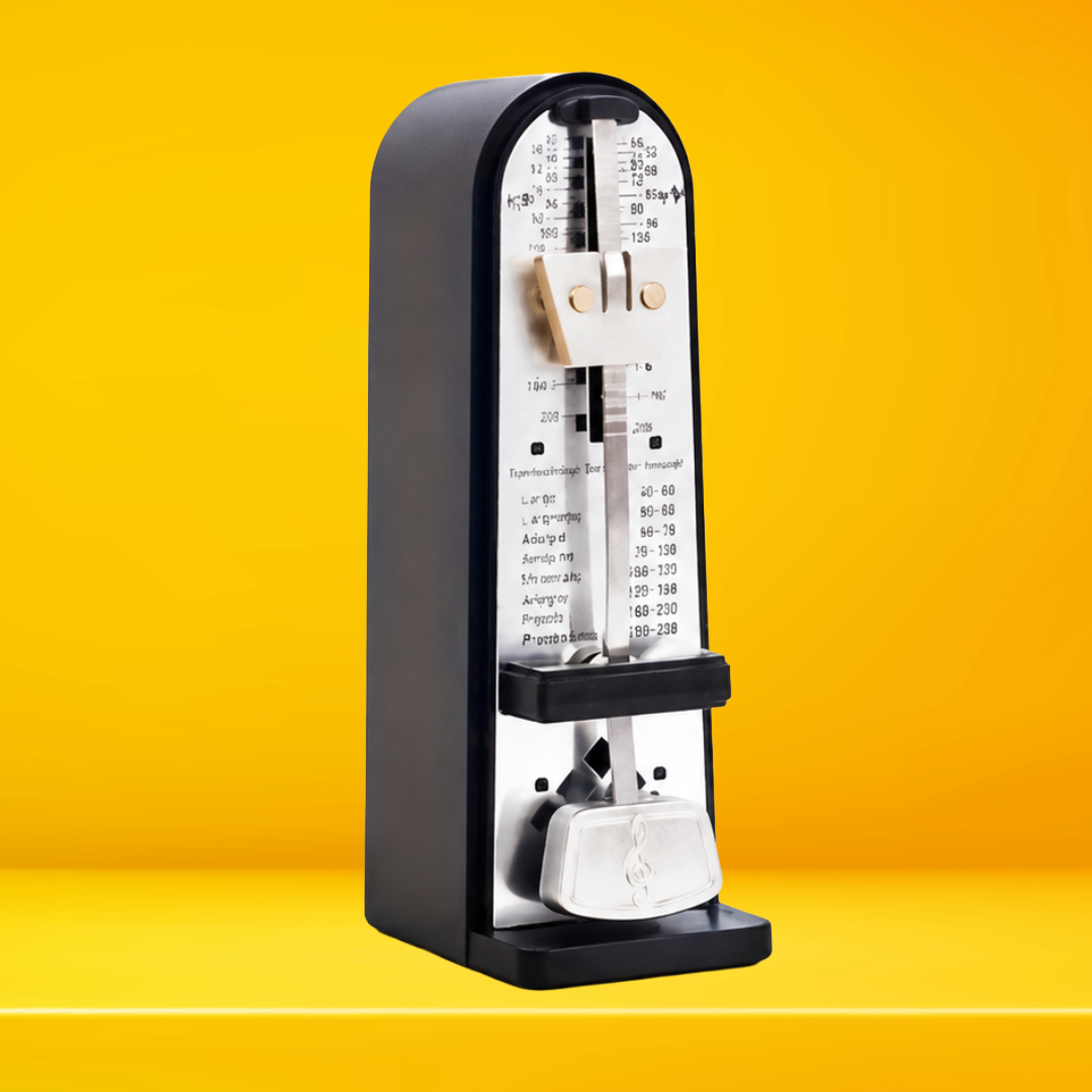 Mini Mechanical Ticking Metronome with Dust Cover (Black)