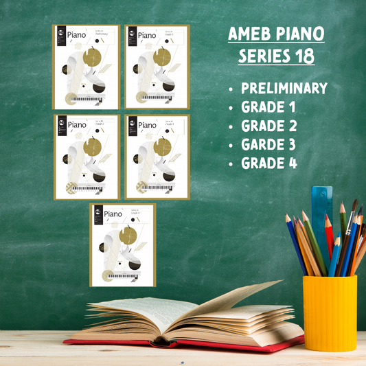 AMEB Piano Series 18 - Teacher Pack A - (Preliminary - Grade 4) 5 Books