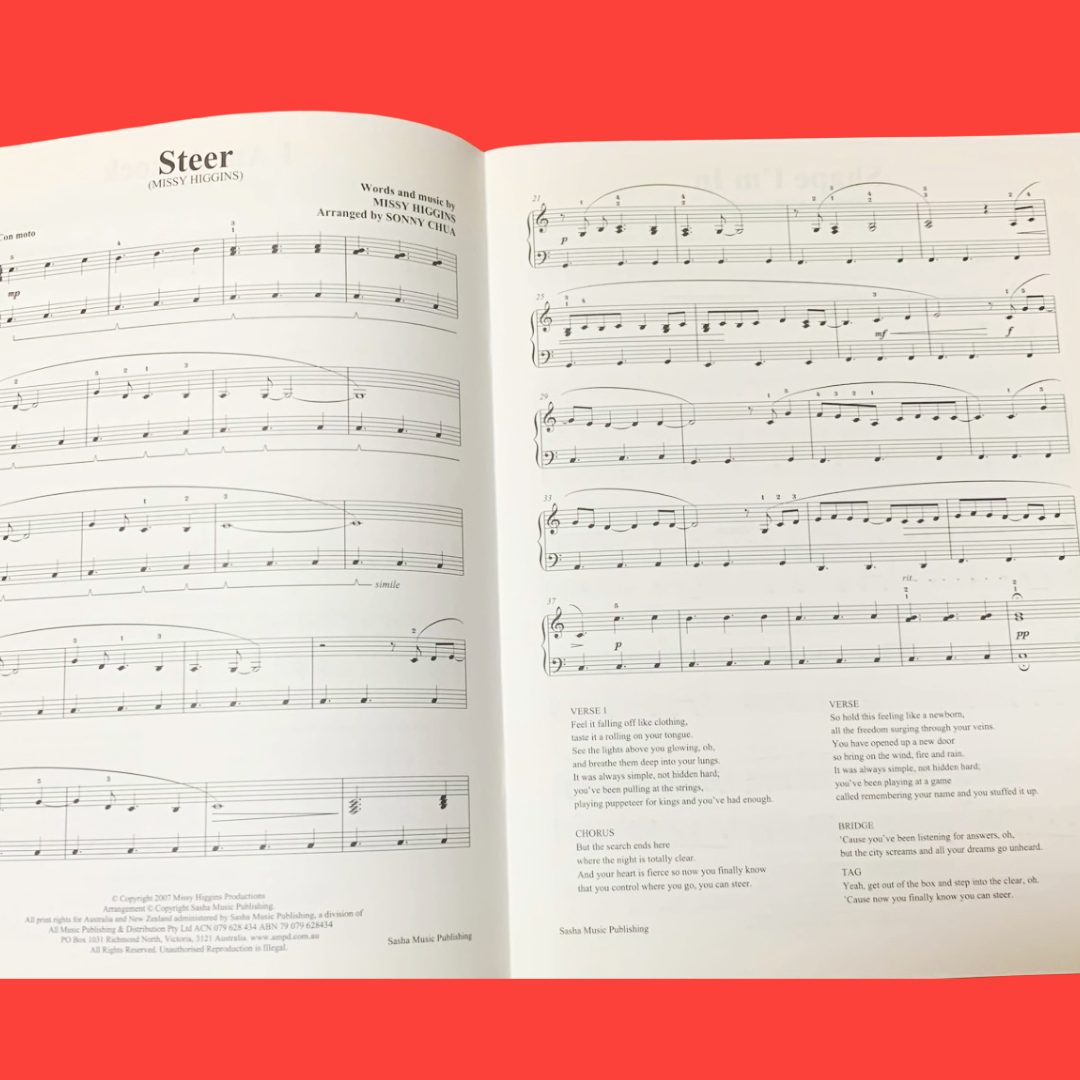 Sasha Plays Piano Beginner To Intermediate Book 1 (Missy Higgins, Powderfinger & more)